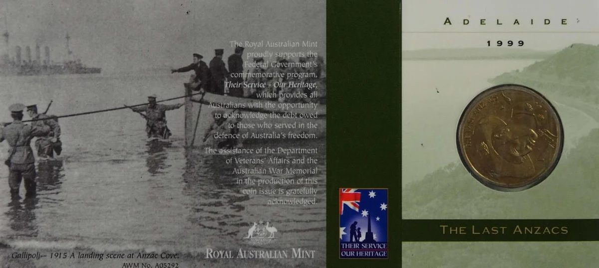 1999 The Last ANZACs $1 ('A' Mint Mark)