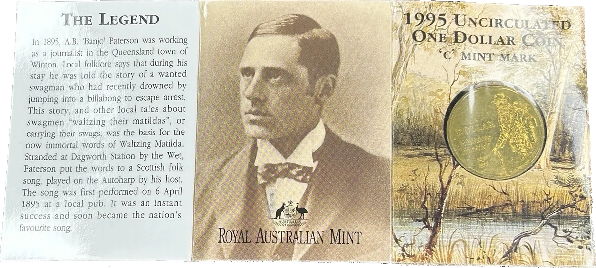 1995 Waltzing Matilda $1 ('C' Mint Mark)