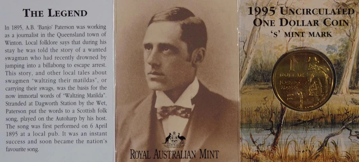 1995 Waltzing Matilda $1 ('S' Mint Mark)