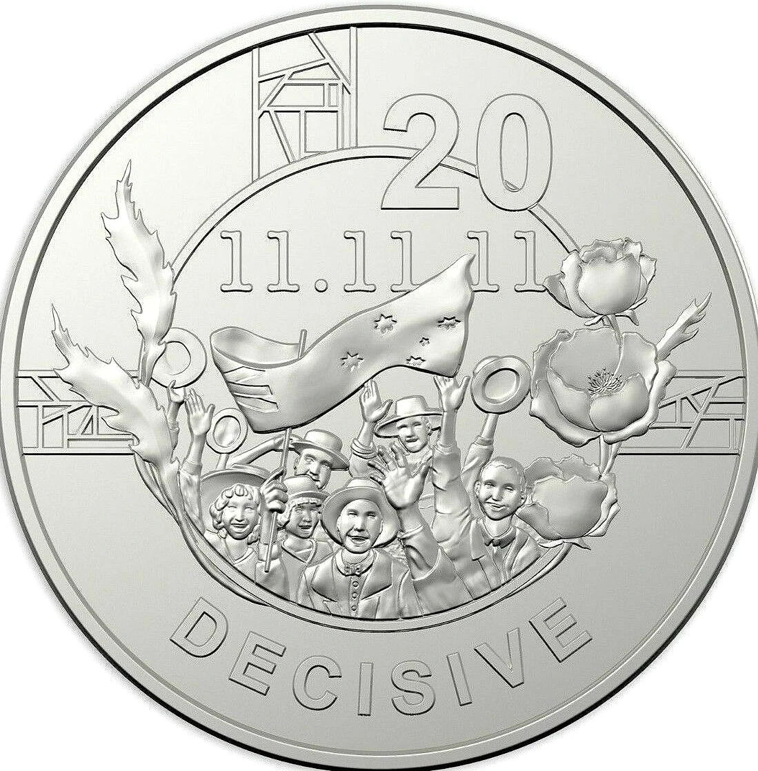 2018 'Decisive' 20c Uncirculated Coin — Armistice Centenary