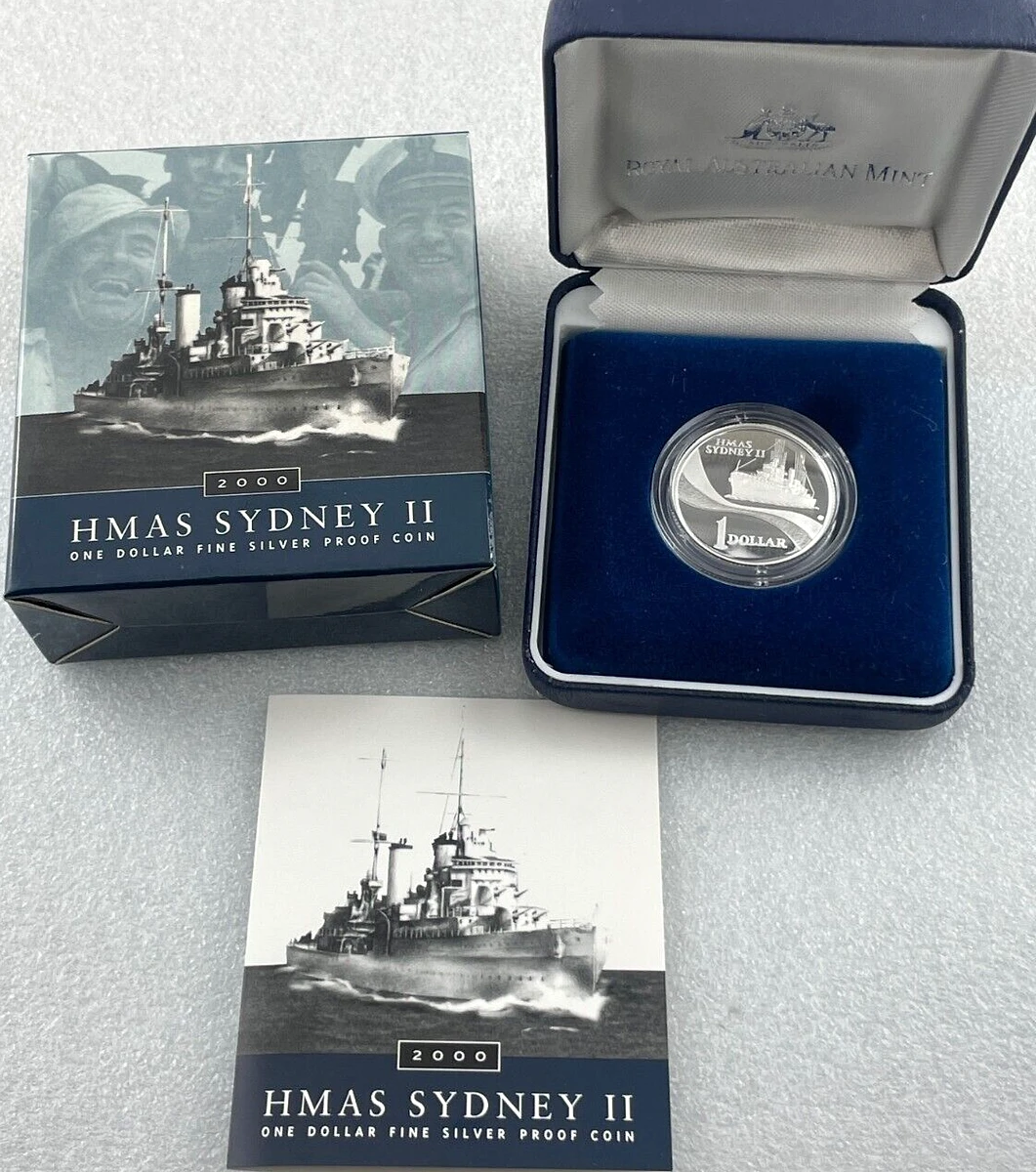 2000 HMAS Sydney II $1 Fine Silver Proof Coin