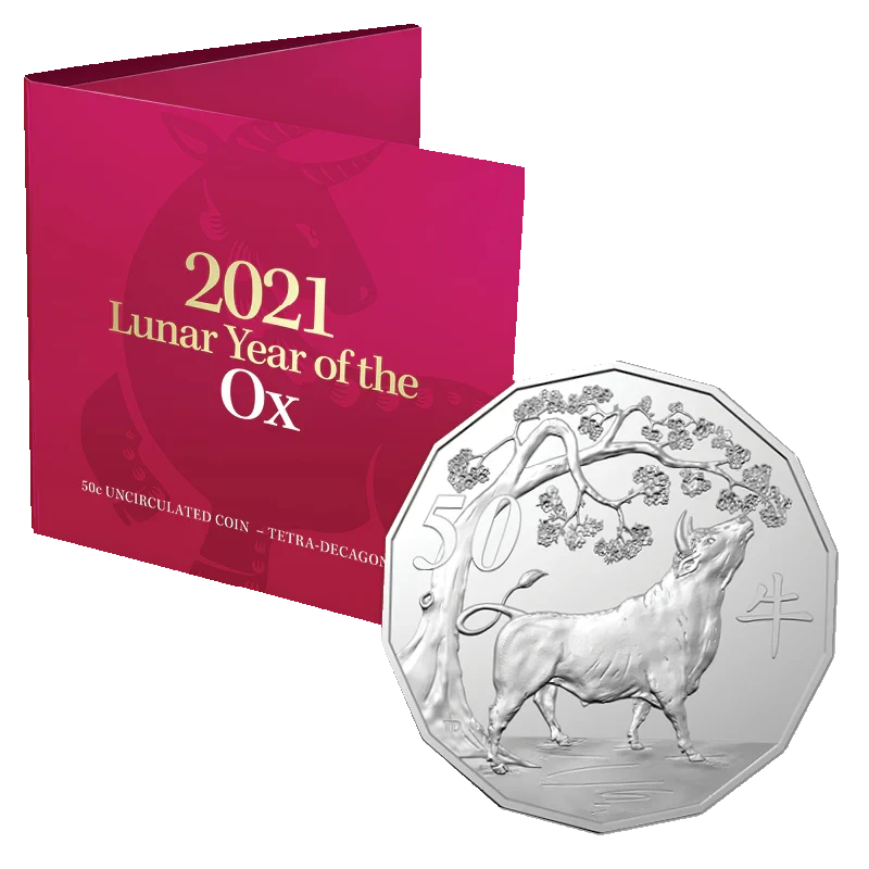 2021 Lunar Year of the Ox 50c Uncirculated Coin
