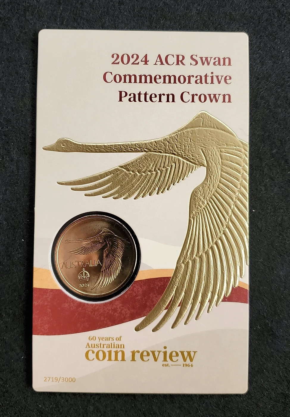 2024 ACR Swan Commemorative Pattern Crown — 60 Years of Australian Coin Review