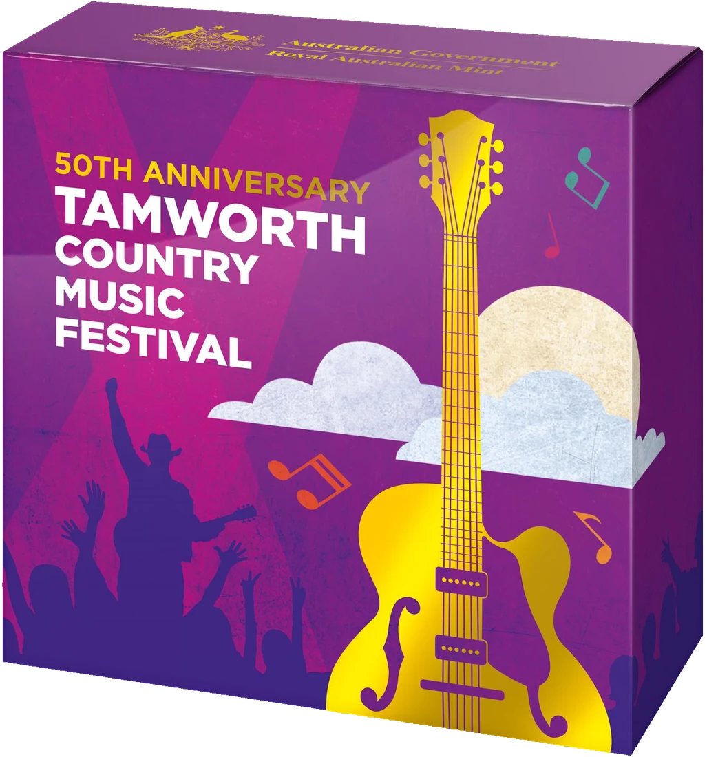 2022 Tamworth Country Music Festival 50th Anniversary $5 Silver Proof Coin